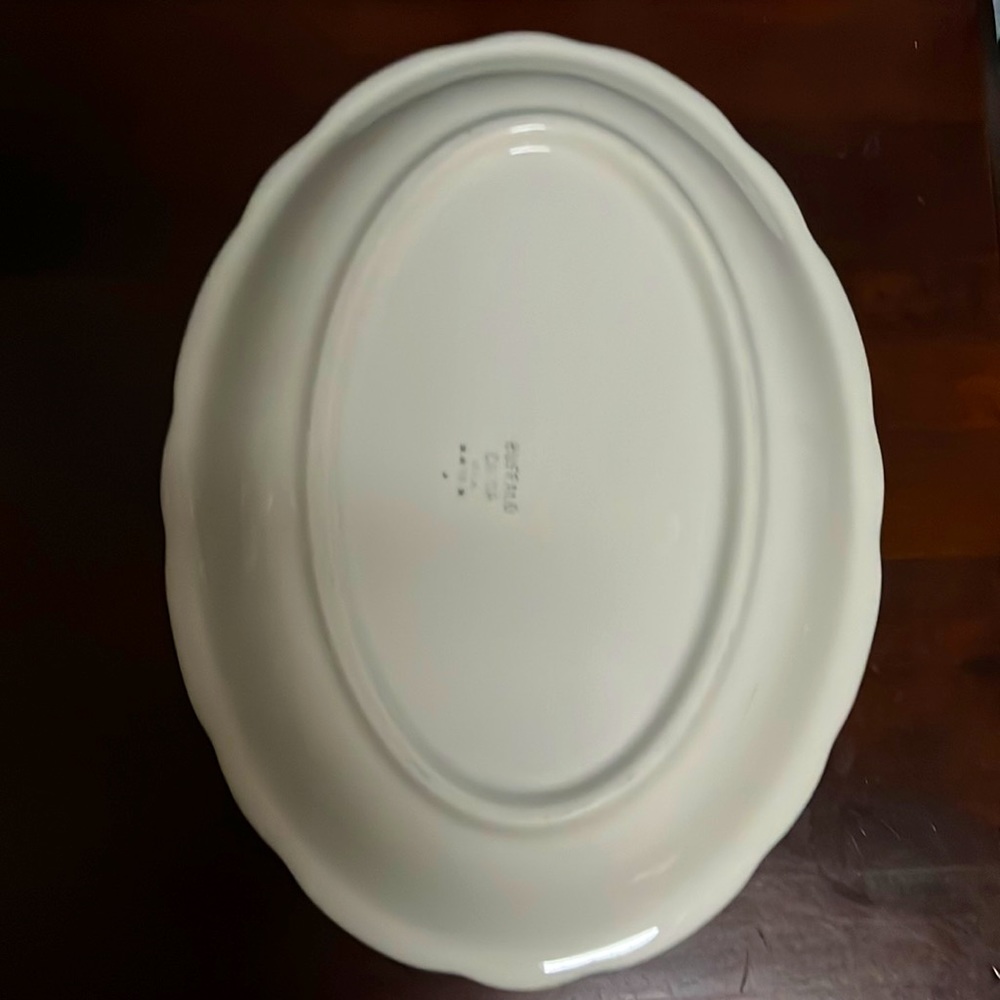 Art Deco 10" Atomic Oval Platter Buffalo China Restaurant Ware BUF4, "Colonnade" - Picture 5 of 8